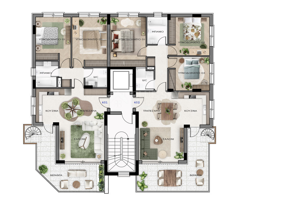Top-Floor 2-Bedroom Apartment with Private Roof Garden