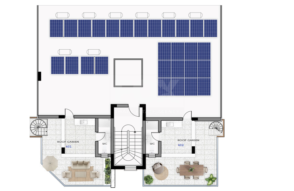 Top-Floor 2-Bedroom Apartment with Private Roof Garden