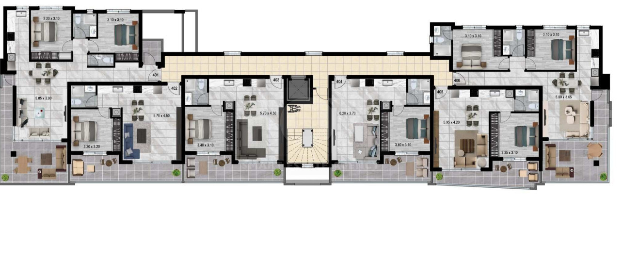 Contemporary 2-Bedroom Apartment on the Fourth Floor