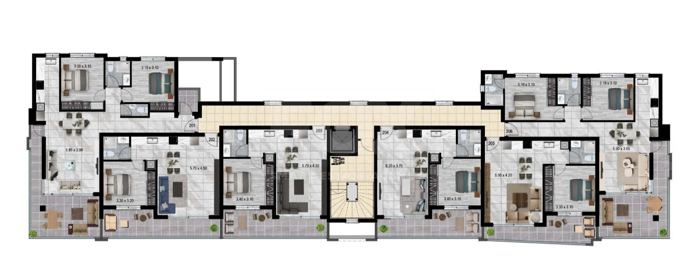 Contemporary 2-Bedroom Apartment on the Second Floor