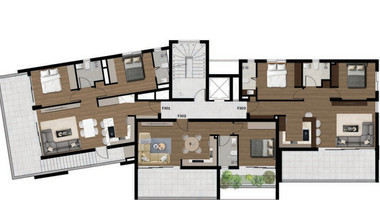 Contemporary 2-Bedroom Residence with Spacious Covered Veranda