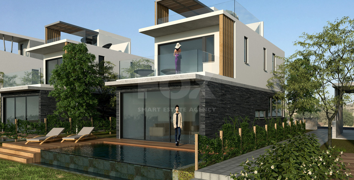 Three bedroom villas , Mediterranean Villas in Anavargos, Paphos | Modern Family Living-Key ready
