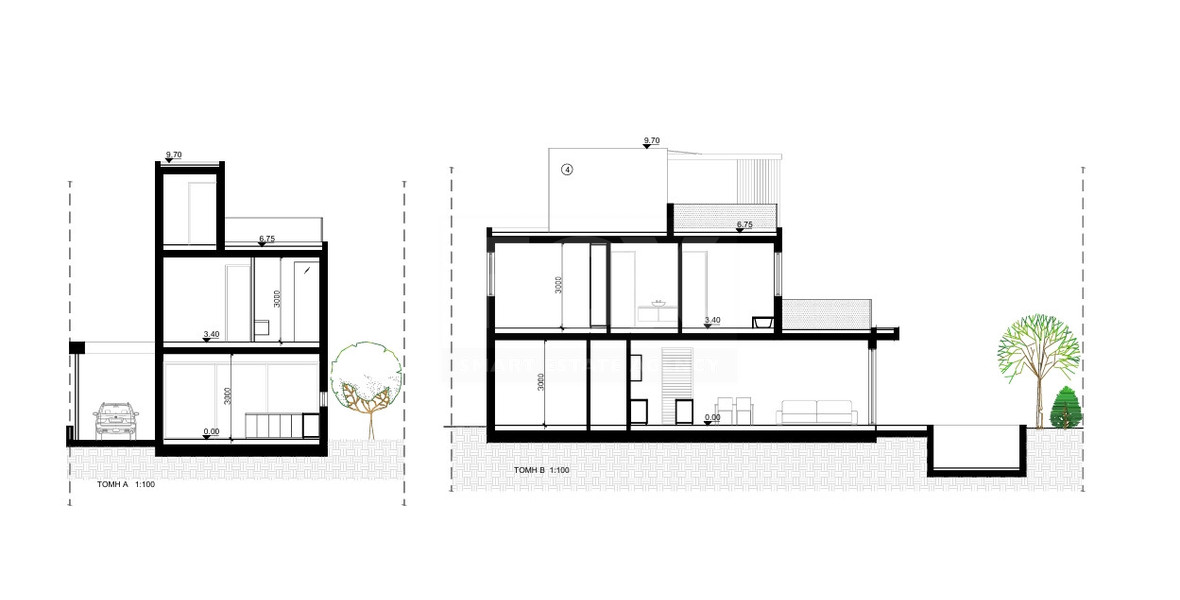 Three bedroom villas , Mediterranean Villas in Anavargos, Paphos | Modern Family Living-Key ready