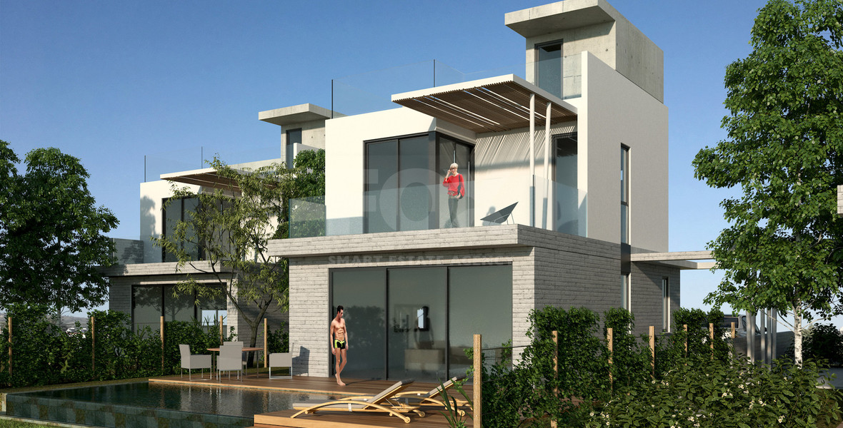 For sale Exclusive three Bedroom Villas in Anavargos, Paphos |  Roof Garden