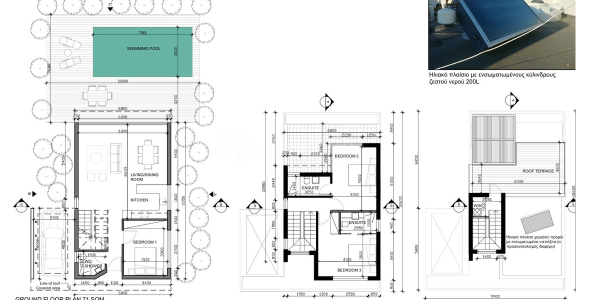 For sale Exclusive three Bedroom Villas in Anavargos, Paphos |  Roof Garden