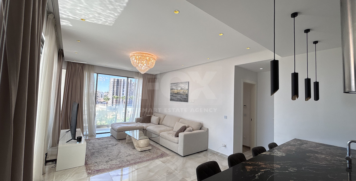 Modern Sea-View 2-Bed Apartment in Agios Tychon