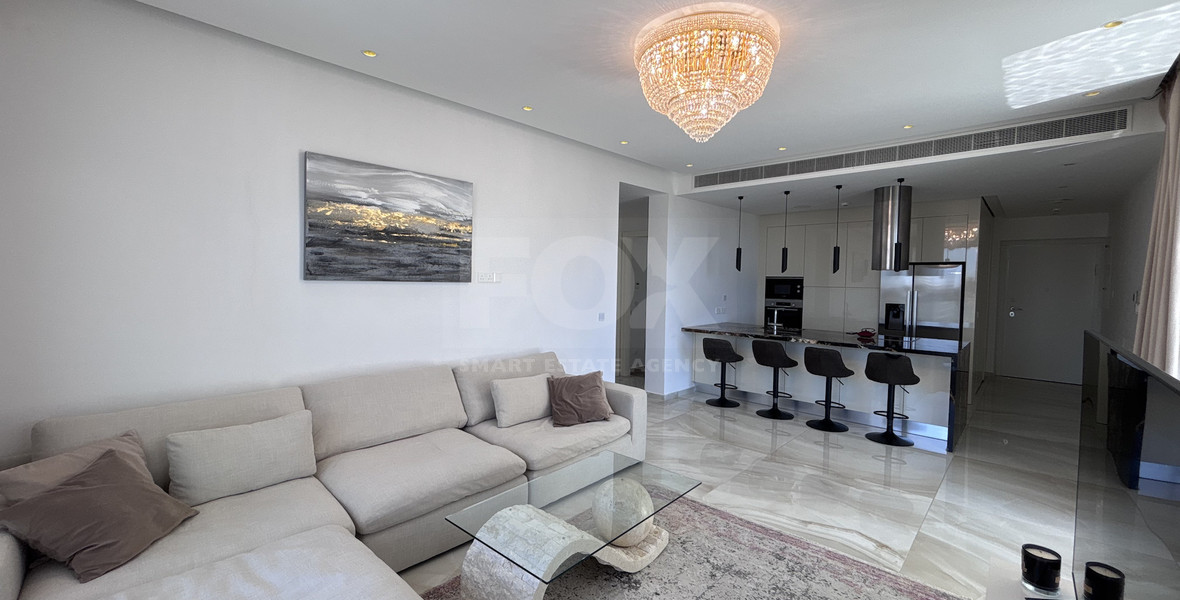 Modern Sea-View 2-Bed Apartment in Agios Tychon