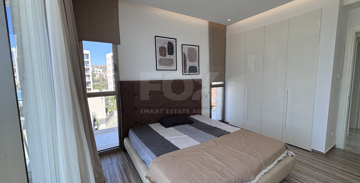 Modern Sea-View 2-Bed Apartment in Agios Tychon