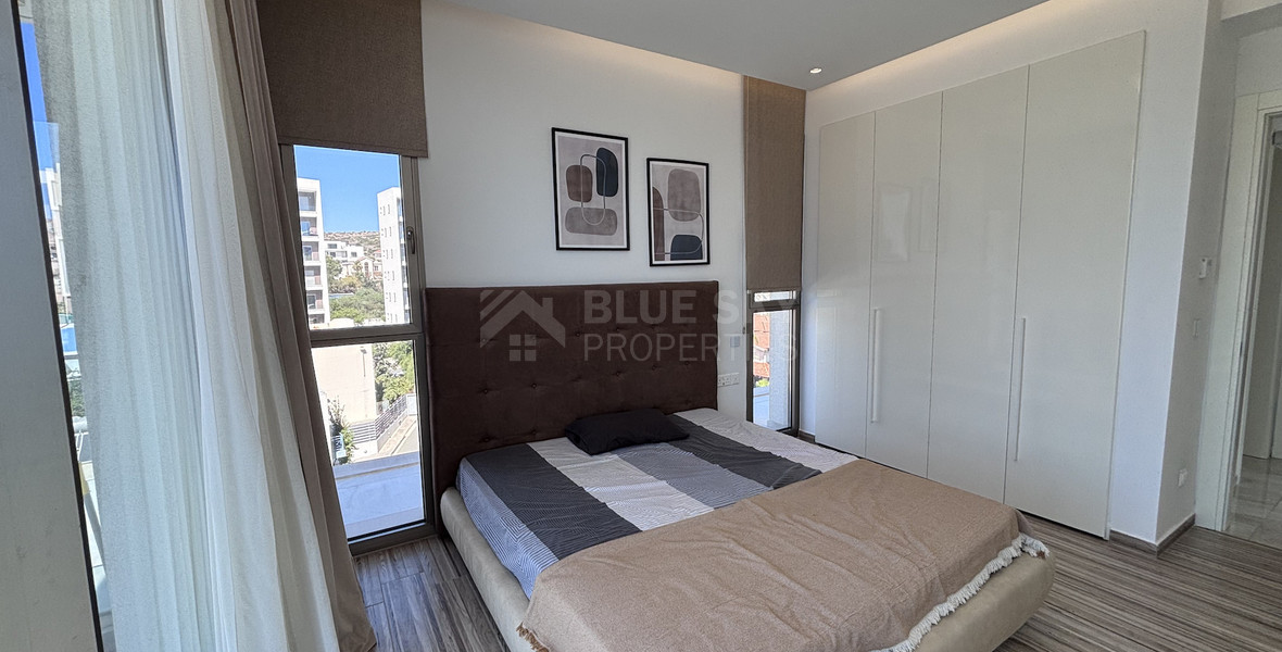 Modern Sea-View 2-Bed Apartment in Agios Tychon
