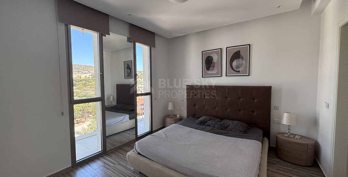 Modern Sea-View 2-Bed Apartment in Agios Tychon