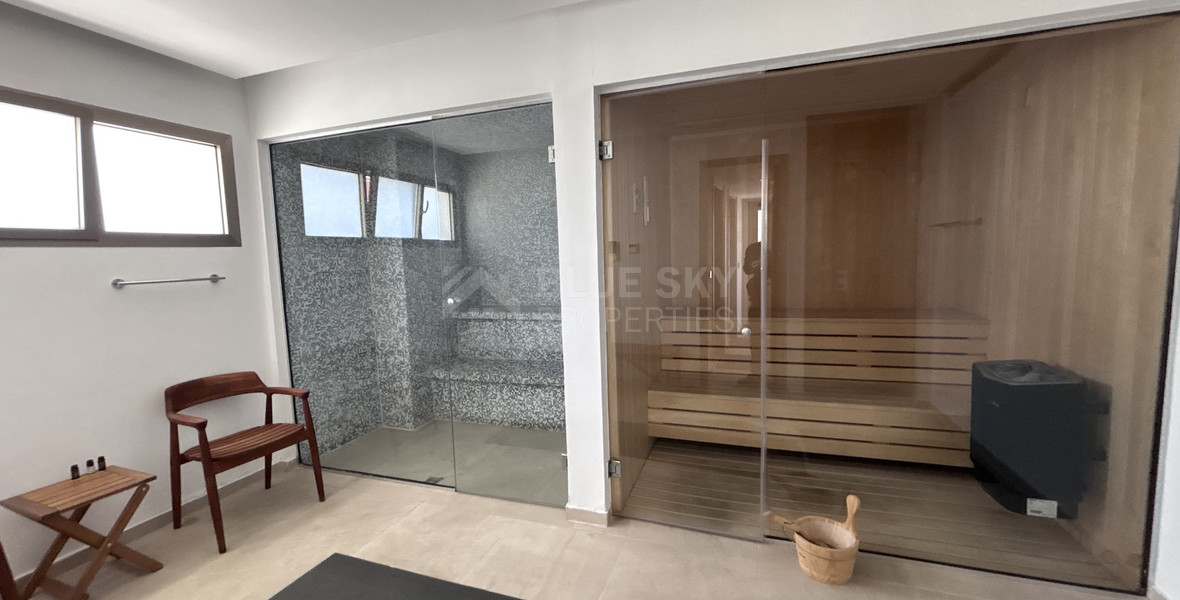 Modern Sea-View 2-Bed Apartment in Agios Tychon