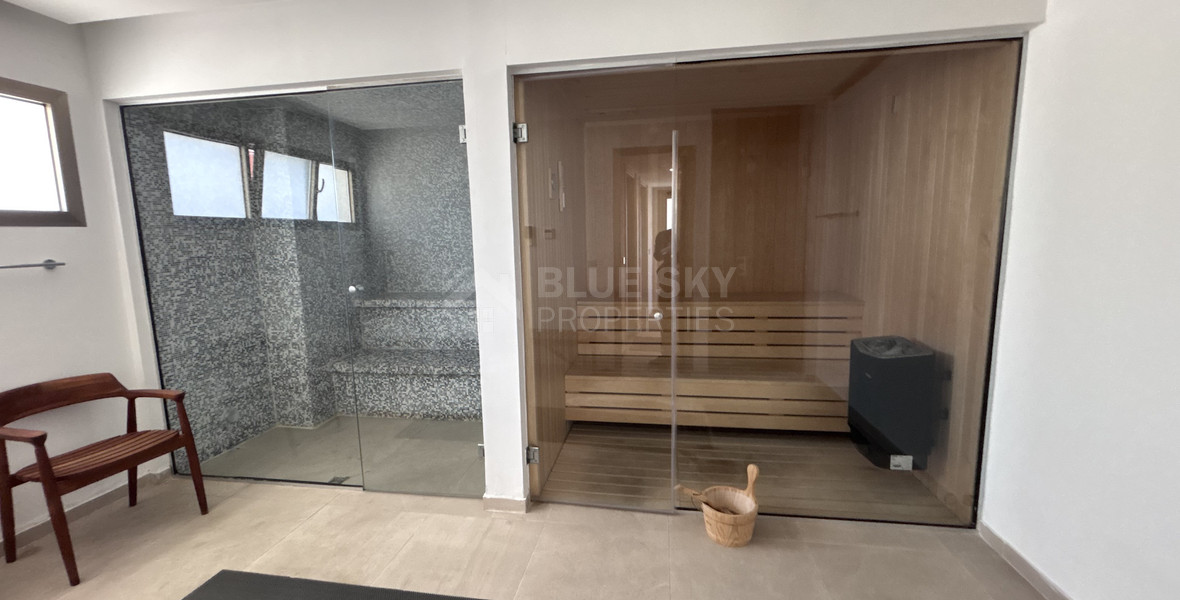 Modern Sea-View 2-Bed Apartment in Agios Tychon