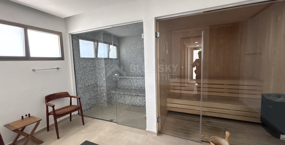Modern Sea-View 2-Bed Apartment in Agios Tychon