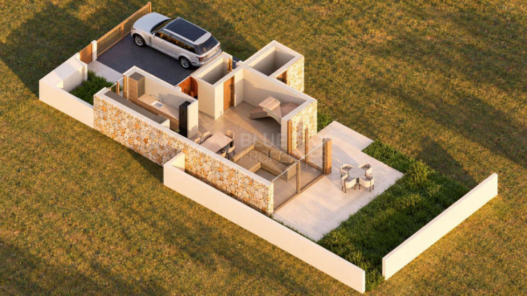 Modern Three-Bedroom Villa in Geroskipou, Paphos with Garden and Communal Pool, For Sale.