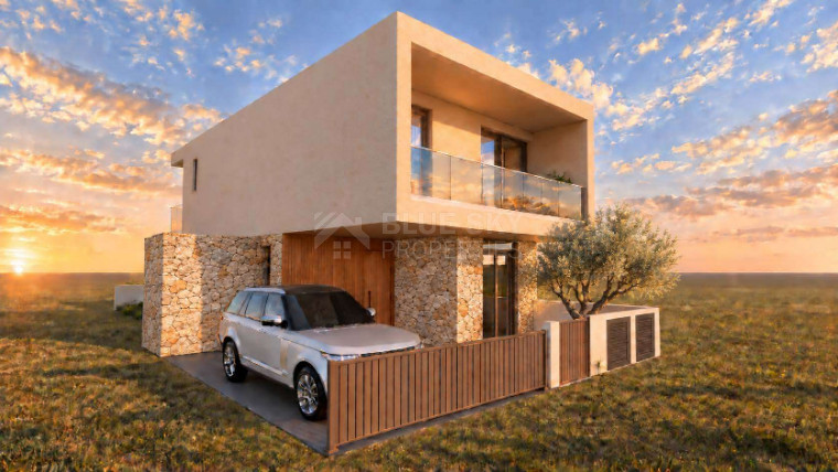 Modern Three-Bedroom Villa in Geroskipou, Paphos with Garden and Communal Pool, For Sale.