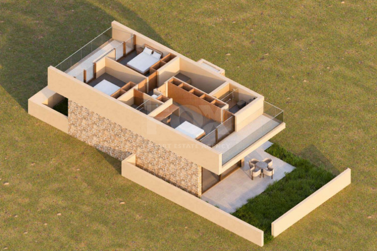 Modern Three-Bedroom Villa in Geroskipou, Paphos with Garden and Communal Pool, For Sale.