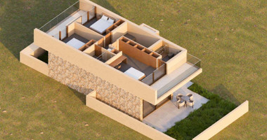 Modern Three-Bedroom Villa in Geroskipou, Paphos with Garden and Communal Pool, For Sale.