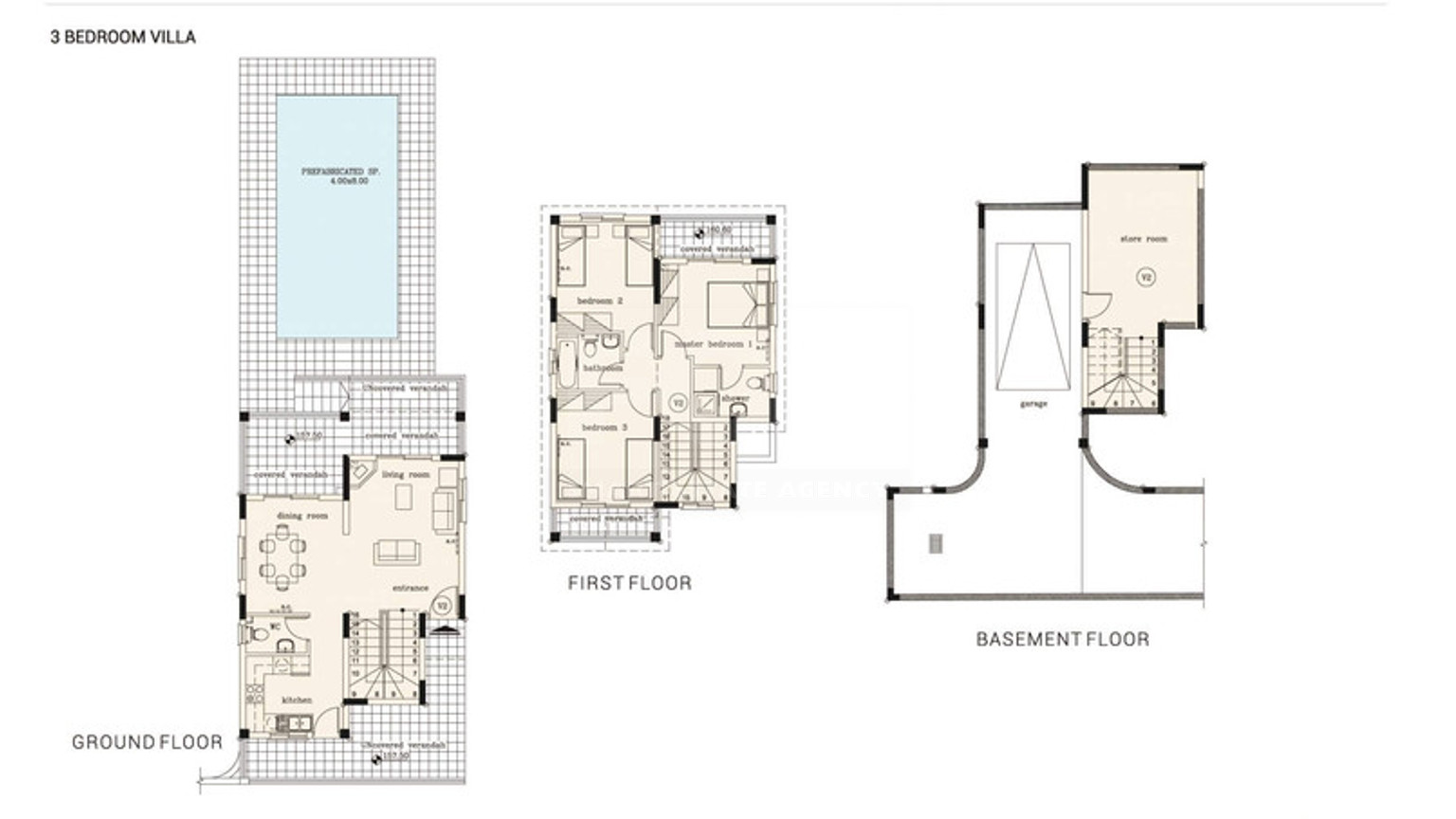 Modern three Bedroom Villa in  Neo Chorio, Paphos with Private  Swimming Pool