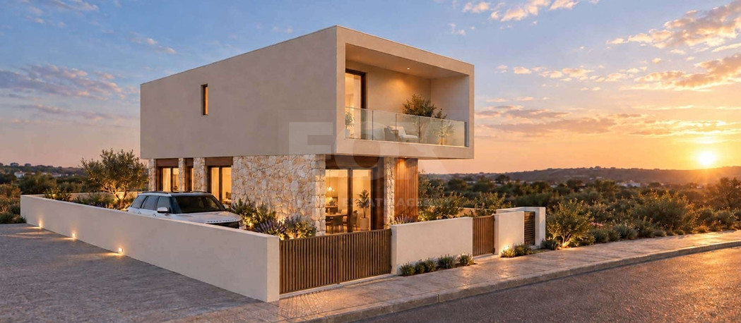 Modern Three-Bed Villa in Agia Marinouda Gated Complex for sale