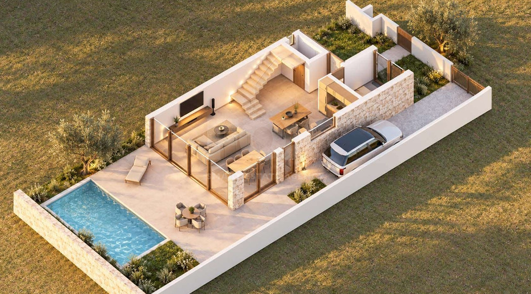Modern Three-Bed Villa in Agia Marinouda Gated Complex for sale