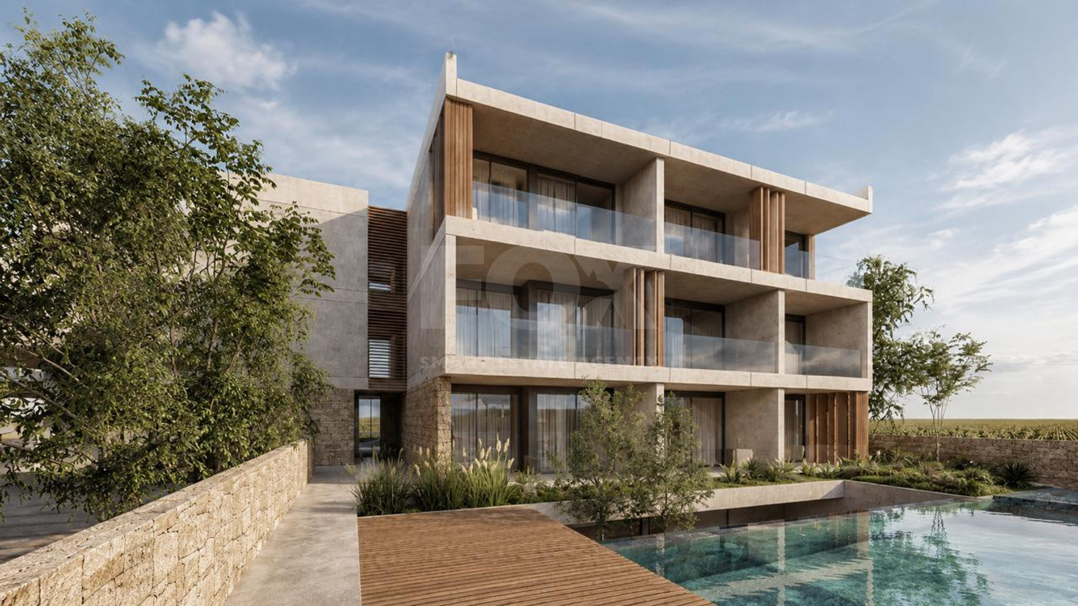 Spacious two bedroom semi-detached house in Chlorakas with Pool & Gym for sale