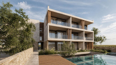 Spacious two bedroom semi-detached house in Chlorakas with Pool & Gym for sale