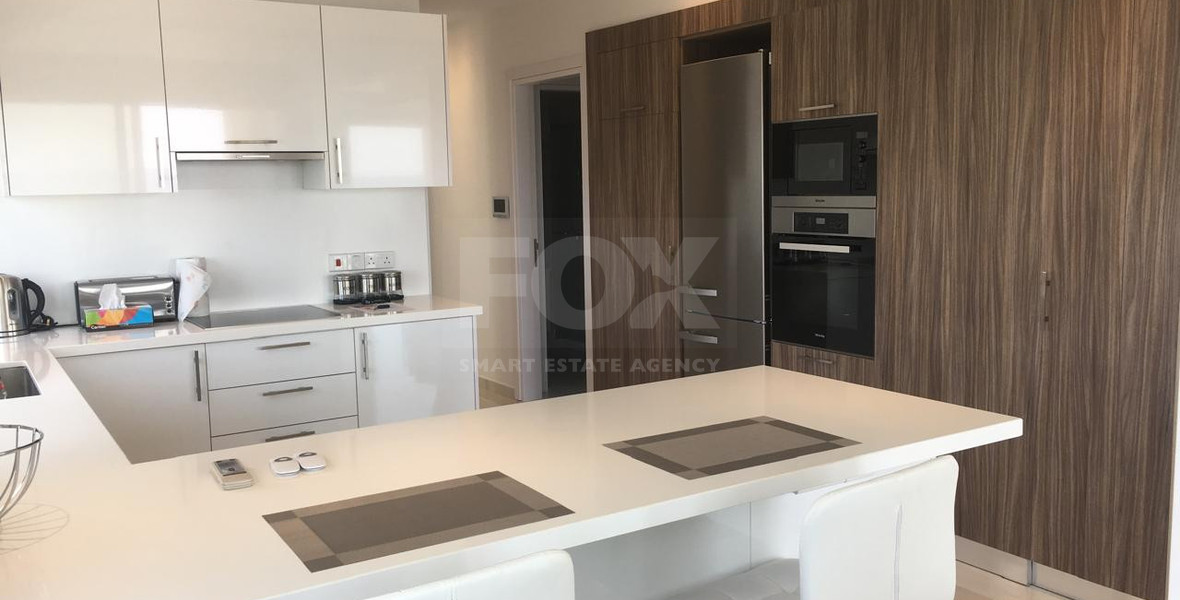 For Rent Luxury Seafront Three-Bedroom Fully Furnished Apartment in Parekklisia