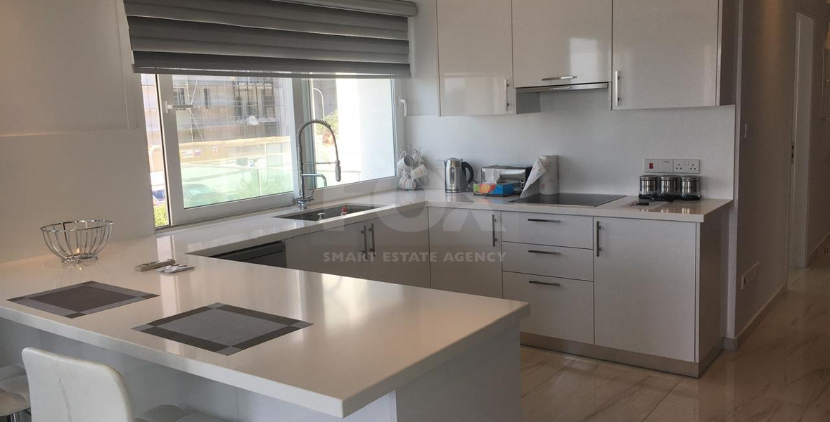 For Rent Luxury Seafront Three-Bedroom Fully Furnished Apartment in Parekklisia