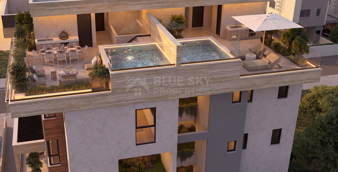 Exclusive Top-Floor 2-Bedroom Penthouse with Private Pool & Roof Garden for Sale in Germasogeia, Limassol