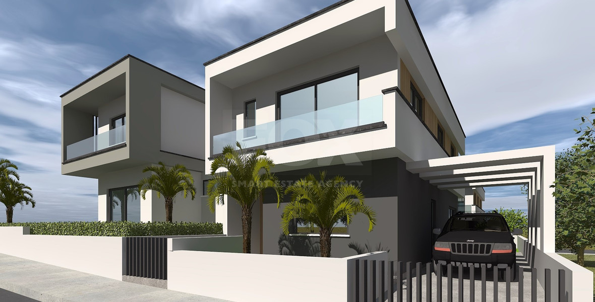 Elegant 3-Bedroom Semi-Detached House with Landscaped Garden For Sale in Ypsonas, Limassol