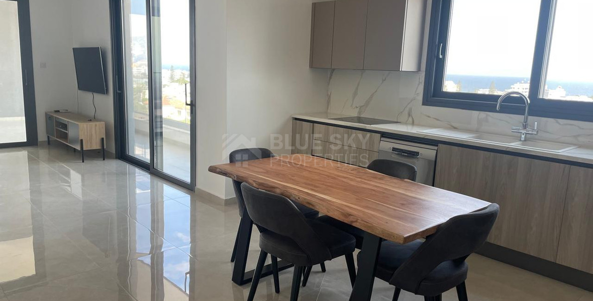 Modern Sea-View 3 Bed Apartment in Potamos Germasogeias For Sale