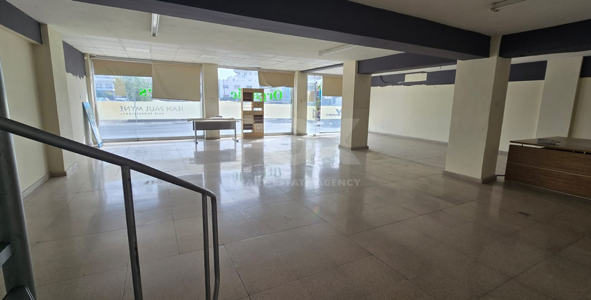 Shop for Rent on Makarios Avenue – 197 sqm Covered Area, 78 sqm Mezzanine