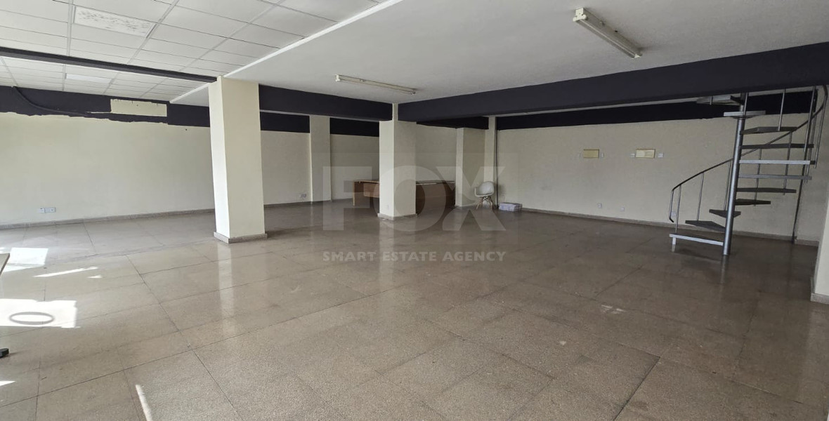 Shop for Rent on Makarios Avenue – 197 sqm Covered Area, 78 sqm Mezzanine