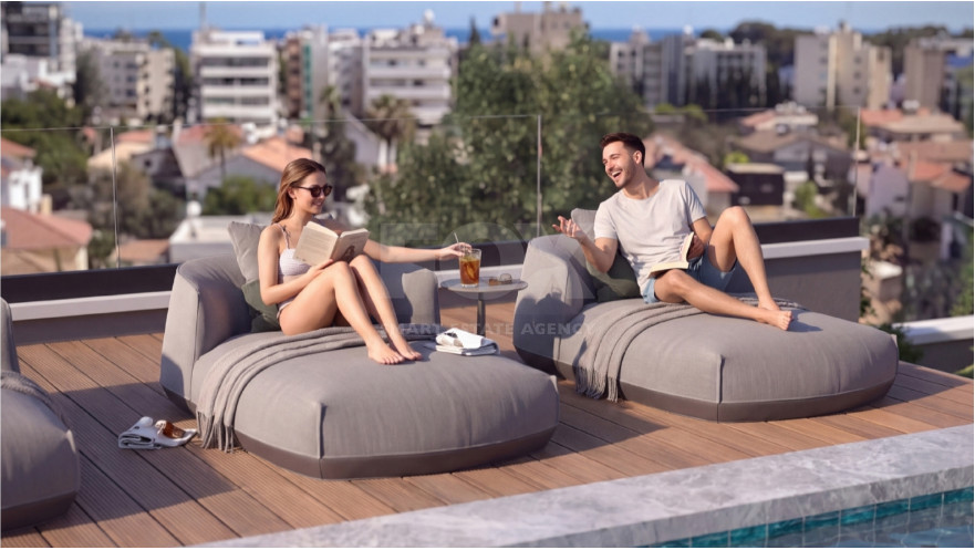 Luxury 2-Bedroom Penthouse with Private Rooftop Pool in Germasogeia, Limassol