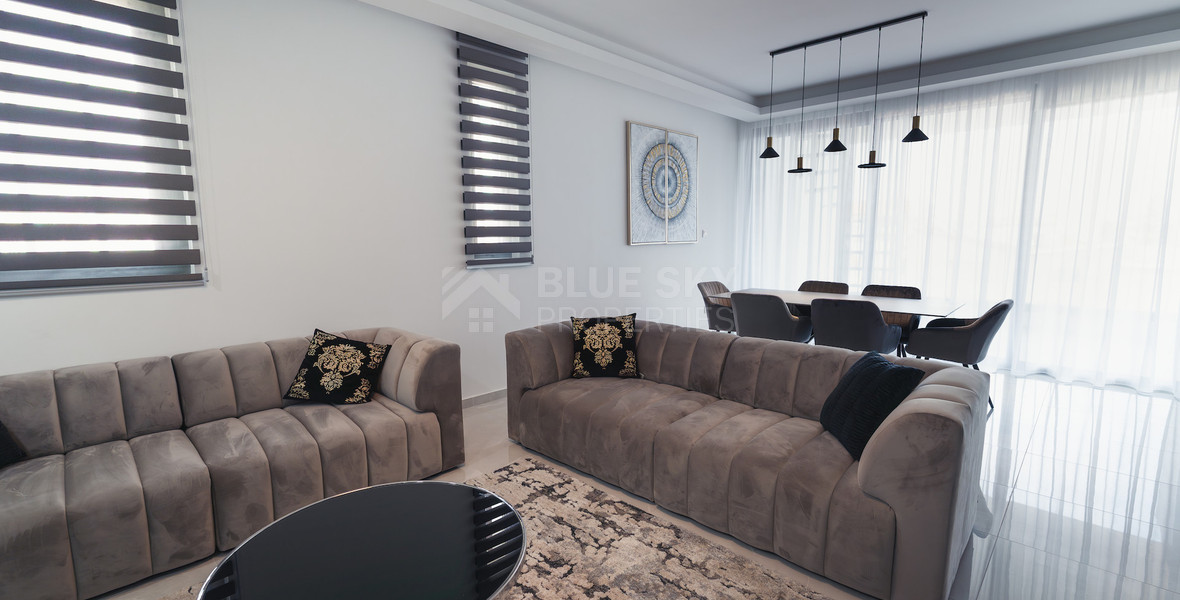 Luxury 3-Bedroom Penthouse with Private Roof Garden For Rent in Kapsalos, Limassol
