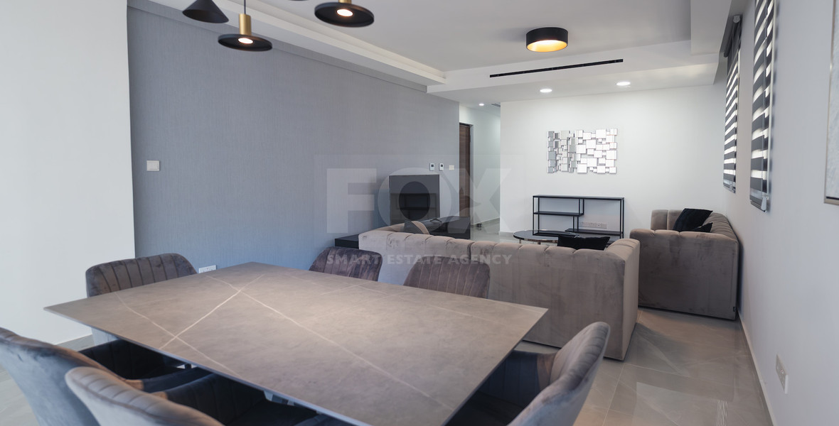 Luxury 3-Bedroom Penthouse with Private Roof Garden For Rent in Kapsalos, Limassol