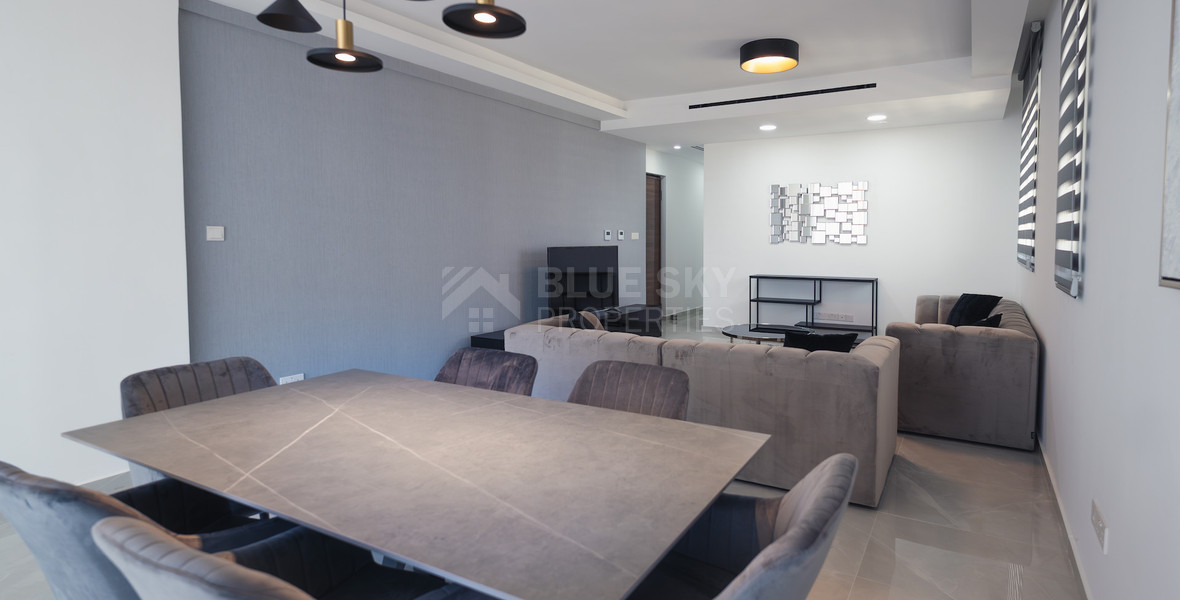 Luxury 3-Bedroom Penthouse with Private Roof Garden For Rent in Kapsalos, Limassol
