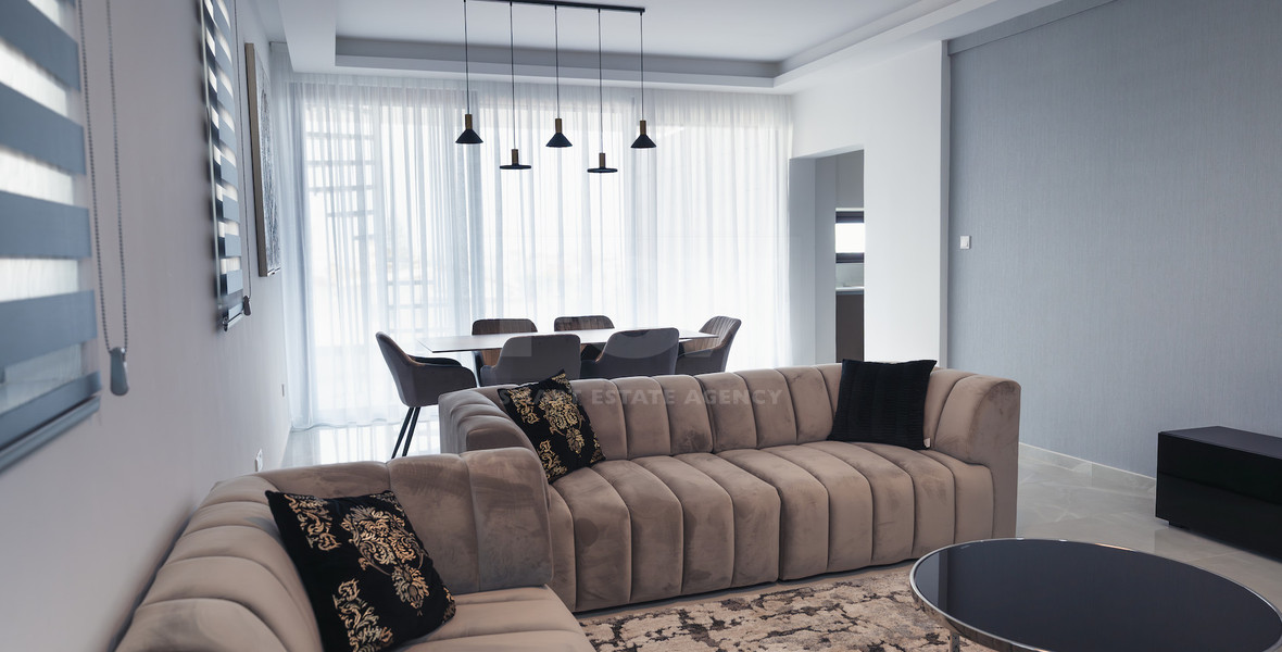 Luxury 3-Bedroom Penthouse with Private Roof Garden For Rent in Kapsalos, Limassol