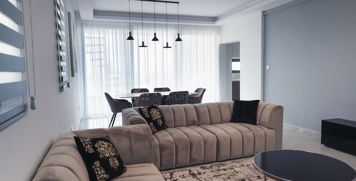 Luxury 3-Bedroom Penthouse with Private Roof Garden For Rent in Kapsalos, Limassol