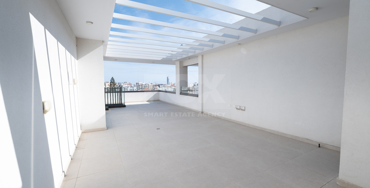 Luxury 3-Bedroom Penthouse with Private Roof Garden For Rent in Kapsalos, Limassol