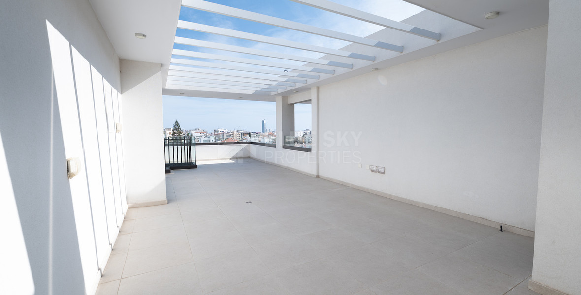 Luxury 3-Bedroom Penthouse with Private Roof Garden For Rent in Kapsalos, Limassol