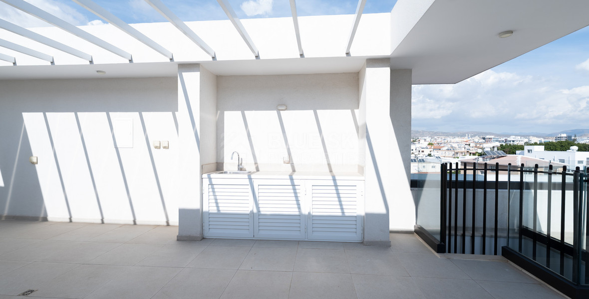 Luxury 3-Bedroom Penthouse with Private Roof Garden For Rent in Kapsalos, Limassol
