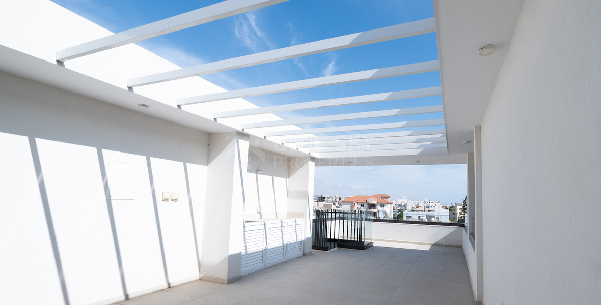 Luxury 3-Bedroom Penthouse with Private Roof Garden For Rent in Kapsalos, Limassol