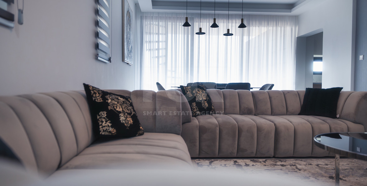 Luxury 3-Bedroom Penthouse with Private Roof Garden For Rent in Kapsalos, Limassol
