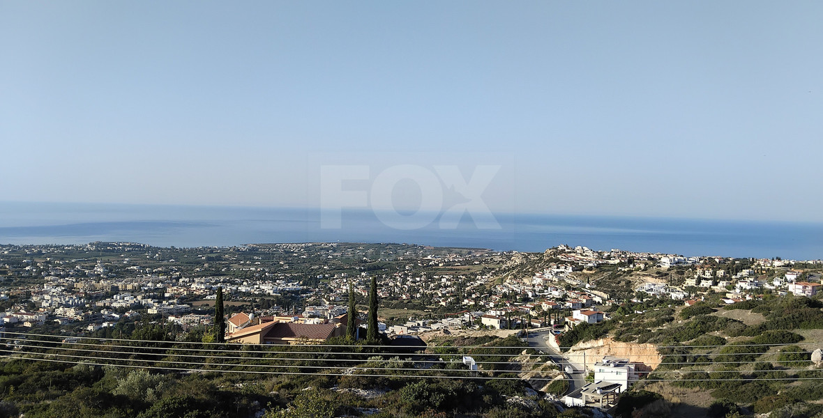 Panoramic Sea-View Two-Bed Peyia Apartment with Pool for rent