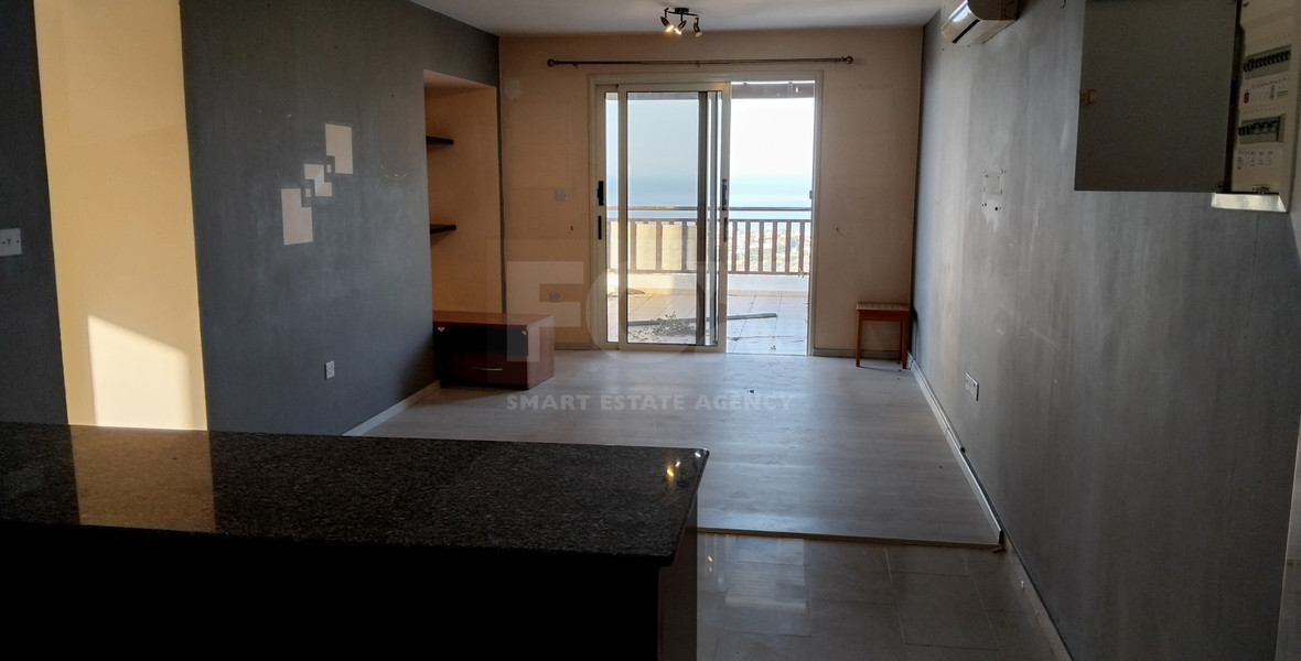 Panoramic Sea-View Two-Bed Peyia Apartment with Pool for rent