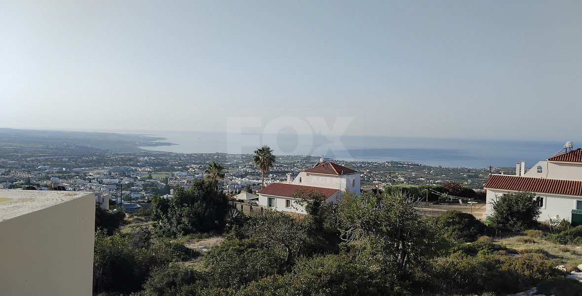 Panoramic Sea-View Two-Bed Peyia Apartment with Pool for rent