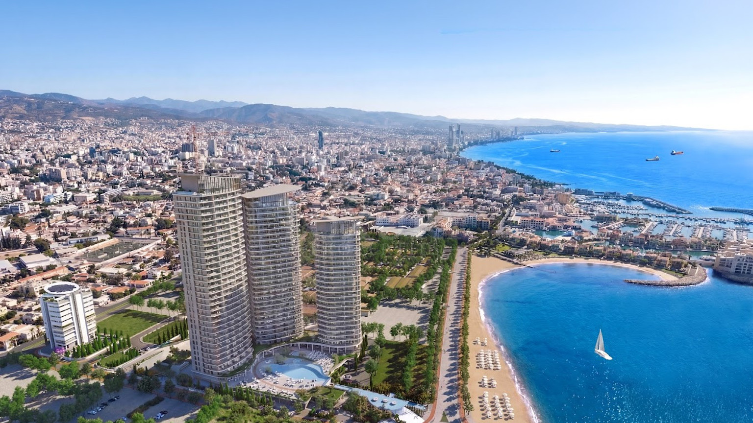 Luxury 3-Bedroom Seafront Apartment for Sale Near Limassol Marina | 24th Floor