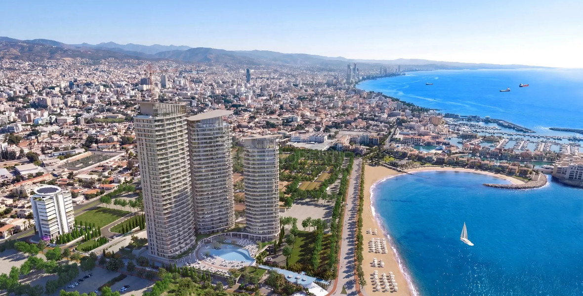 Premium Limassol Apartment with Three Bedrooms with Spacious Veranda For Sale in an Iconic Beachfront Development