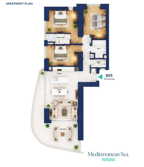 Luxury 3-Bedroom Apartment with Expansive 55 sqm Veranda For Sale in Limassol